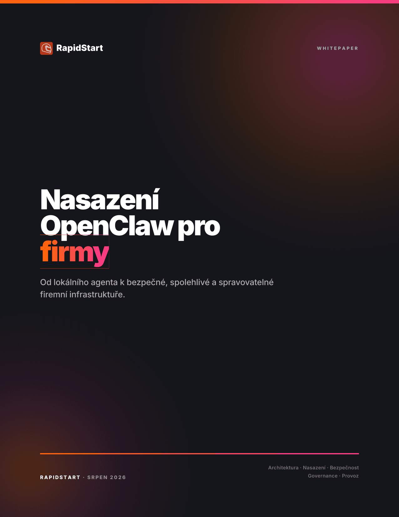 Obálka whitepaperu Nasazení OpenClaw pro firmy