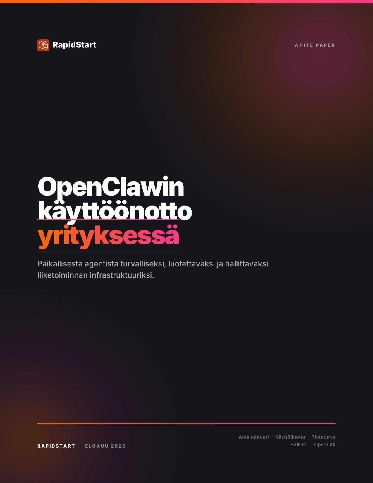 OpenClawin käyttöönotto liiketoiminnassa -whitepaperin kansi