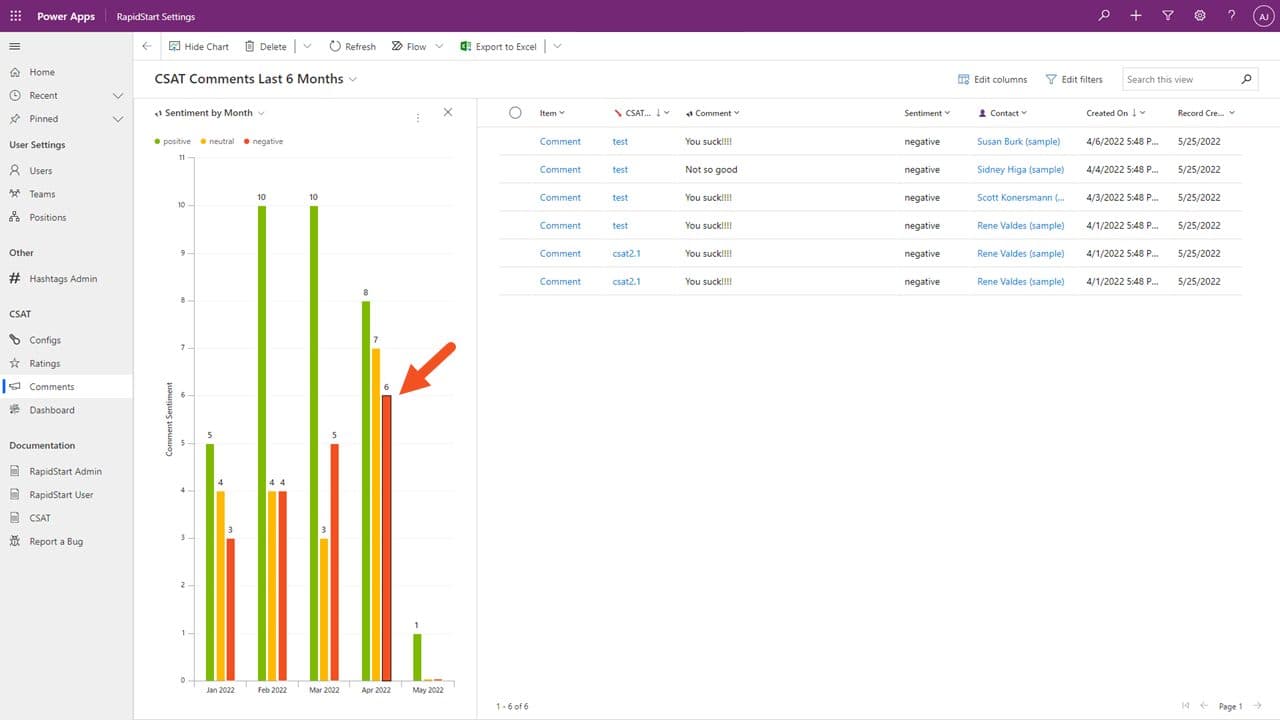 Chart drill-down by segment