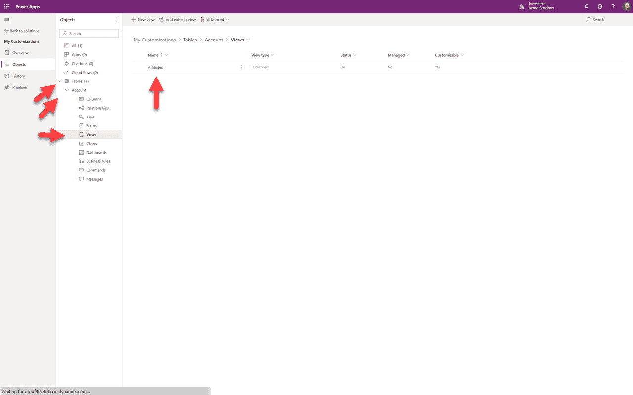 Save and publish the view