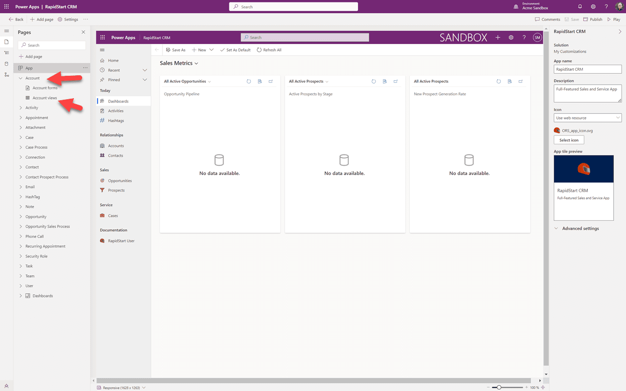 Solution showing two apps — click three dots then Edit