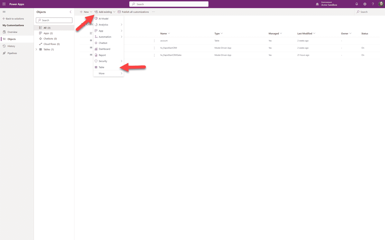 Sort Managed Externally Z-A to find unmanaged fields