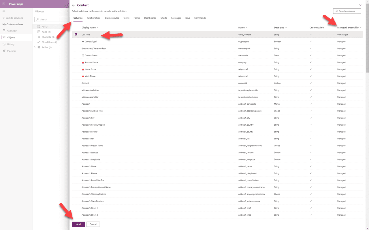 Select Objects — never Include all objects