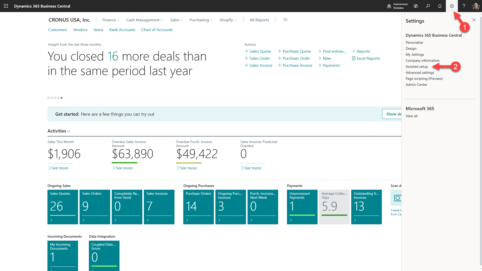BC dişli menüsü - Yardımlı Kurulum