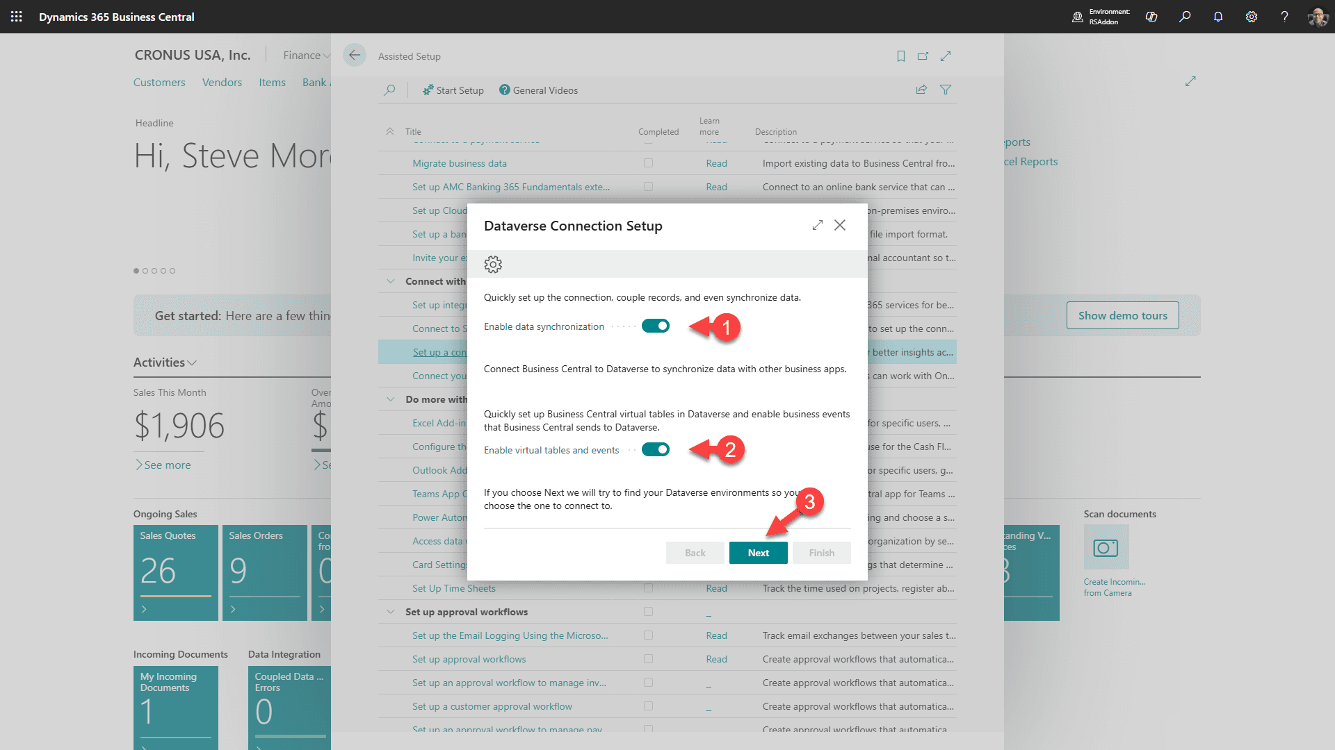 Dataverse verbindingsopties instellen