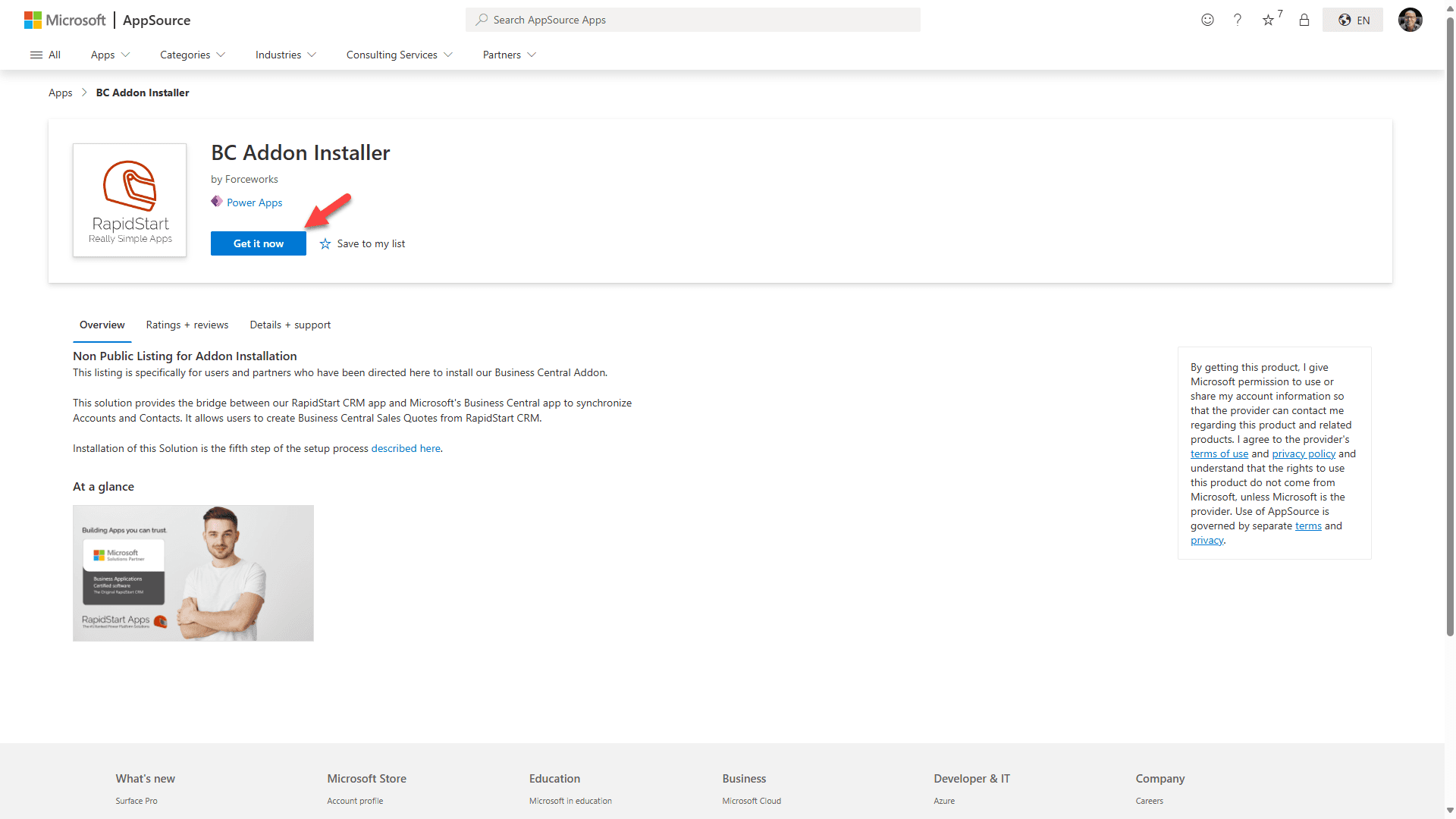 AppSource - BC Addon vermelding