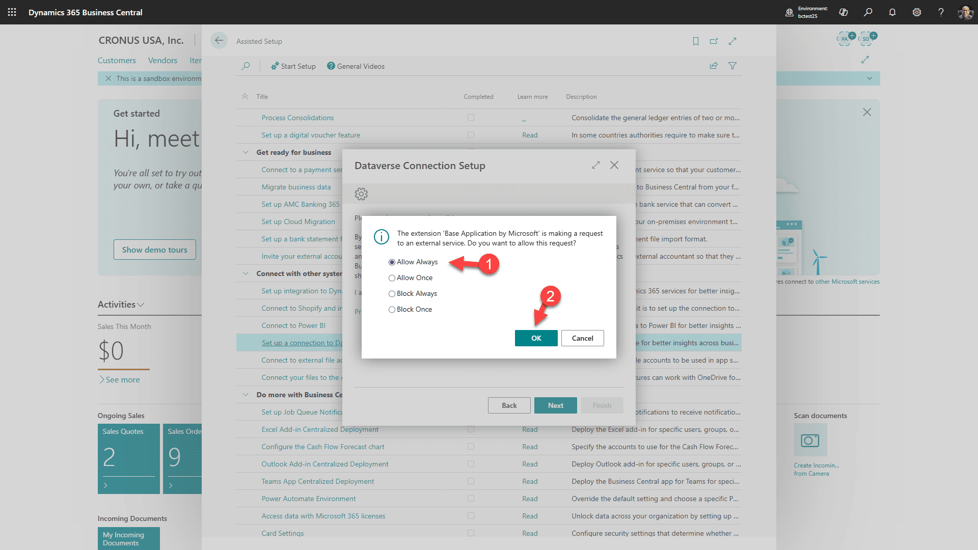 Accept Dataverse connection