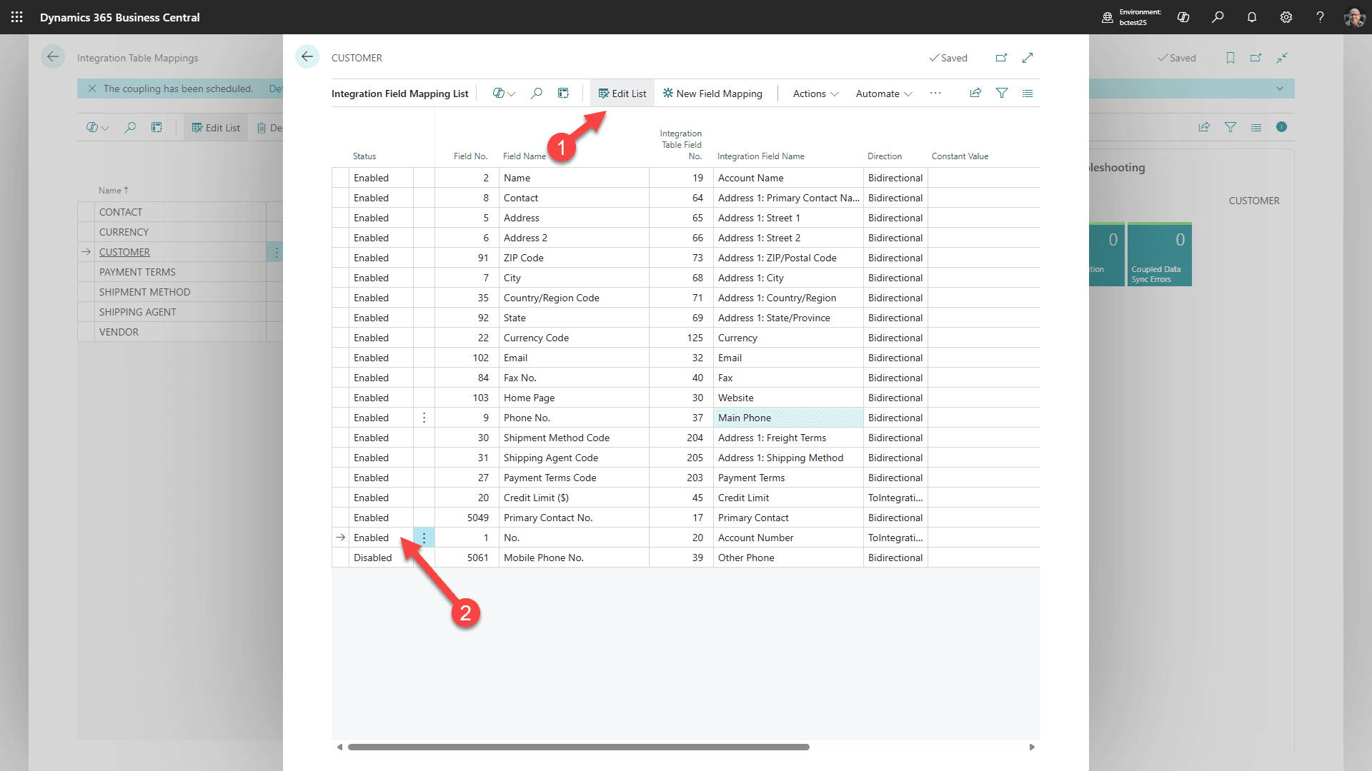 CUSTOMER - Mapping Fields