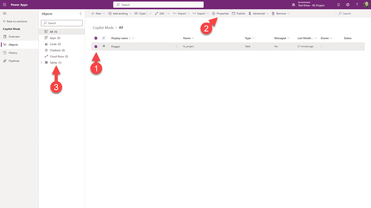 Views tab — Quick Find view — Add