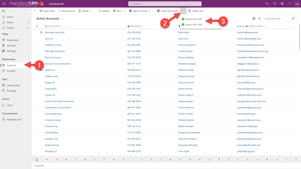 Export data from your current system