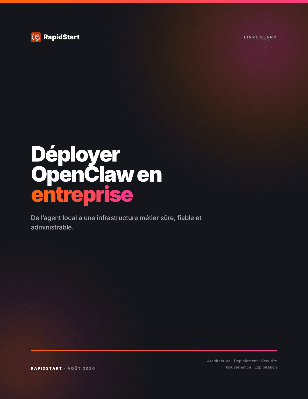 Couverture du livre blanc Déployer OpenClaw pour l'entreprise
