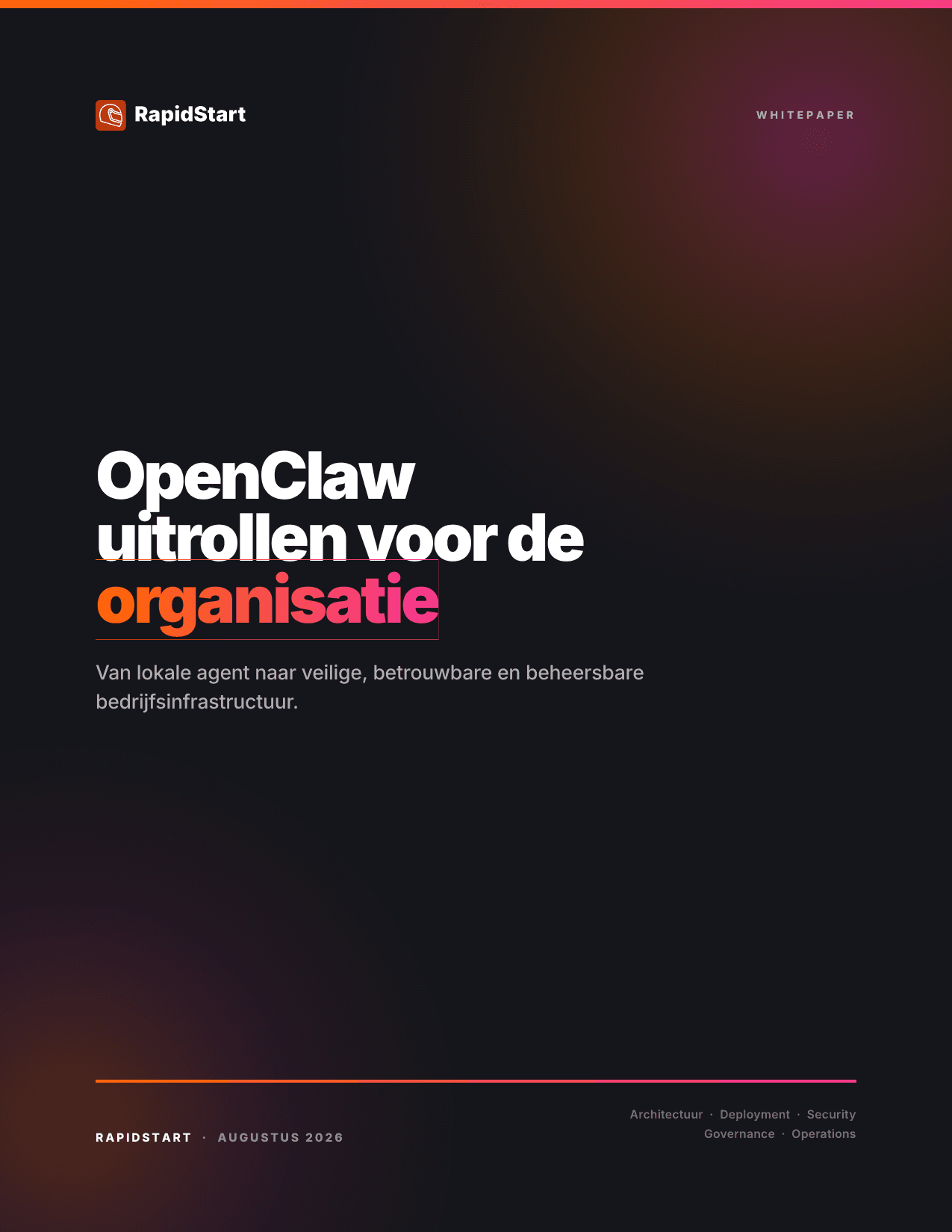 Omslag van de whitepaper OpenClaw implementeren voor bedrijven