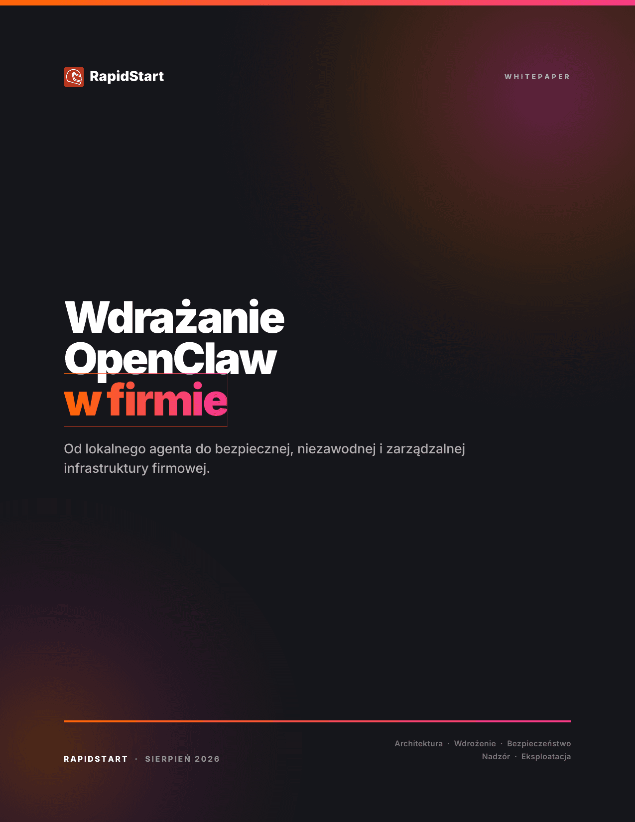 Okładka whitepaperu Wdrażanie OpenClaw dla biznesu
