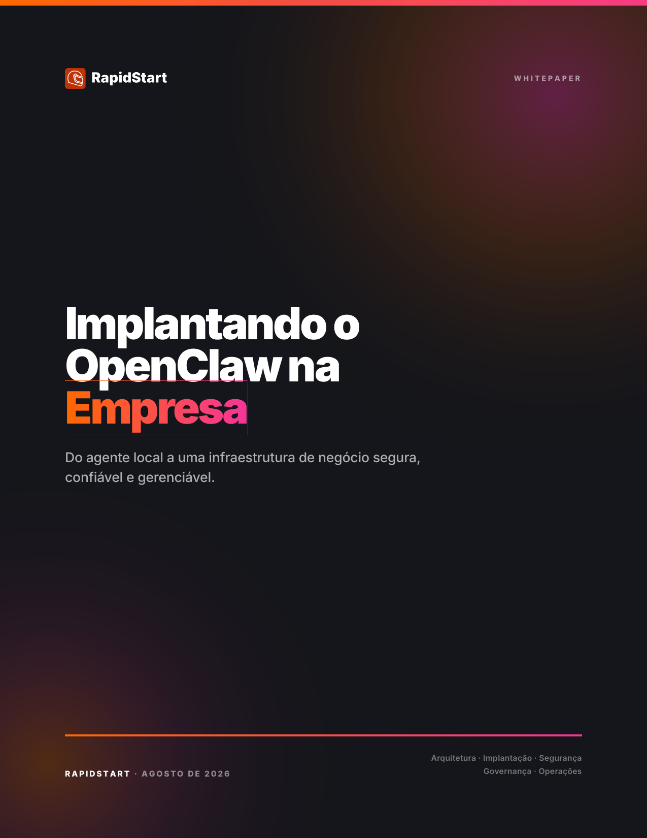 Capa do whitepaper Implantando o OpenClaw para empresas