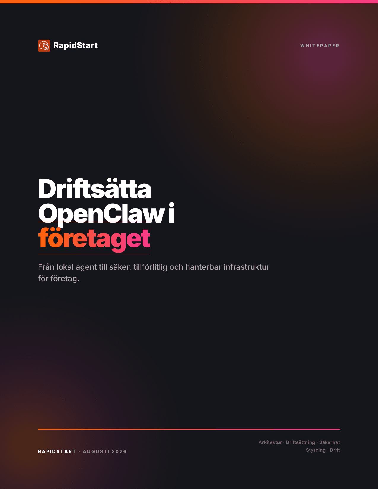 Omslag till whitepaper Driftsätta OpenClaw för företag